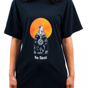 Front-'Be Real'-Black-T-Shirt
